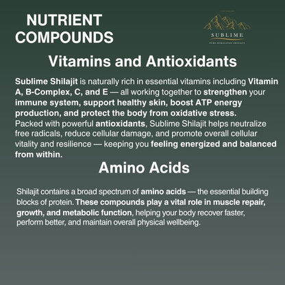 Sublime Pure Himalayan Shilajit Resin - 15g